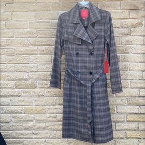 Jennifer Lopez Plaid Trench Coat